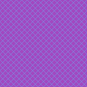 DSC18 - Small - Diagonally Checked Grid in Purple and Blue