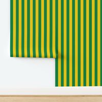 Green and Yellow Stripe - Goodnight Moon Curtains - 1.5 inch