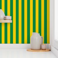 Green and Yellow Stripe - Goodnight Moon Curtains - 1.5 inch