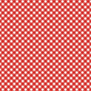 Coral Gingham Small Bias
