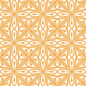 marigold yellow ornament on a white background