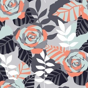 Abstract Roses Pattern Colourway 2