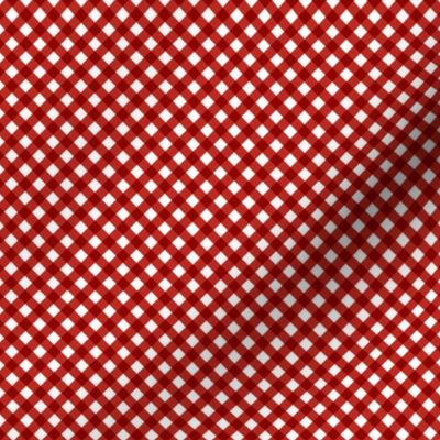 Poppy Red Gingham Small Bias