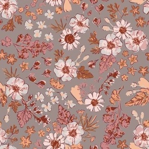 Autumn Floral - Gray Blush