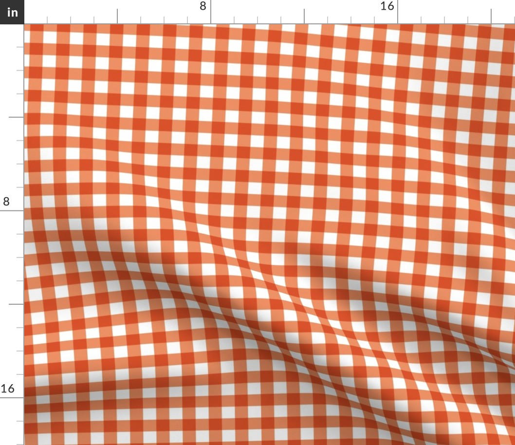 Peach Gingham Large