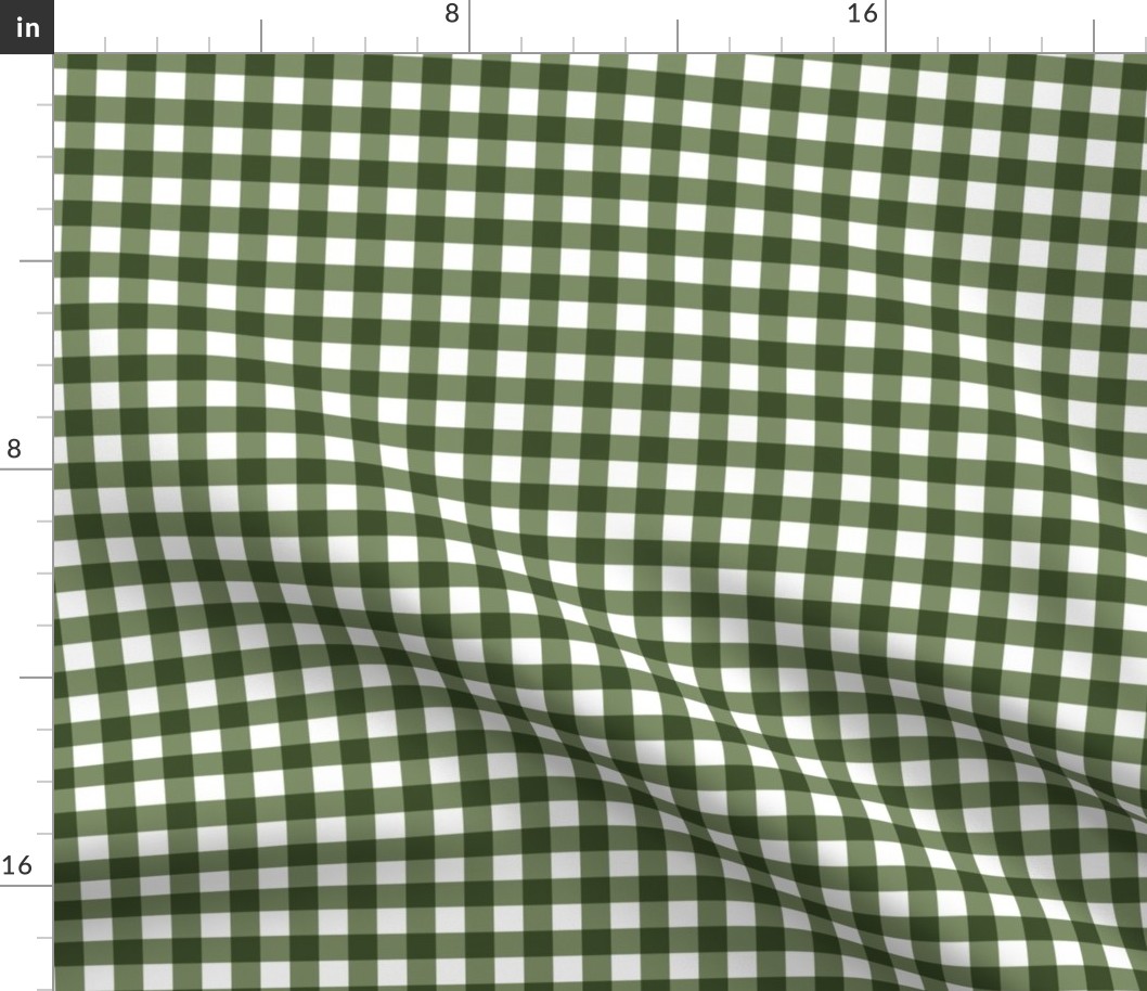 Sage Gingham Large