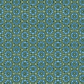 Hexagon Kaleidoscope Blue Brown Green