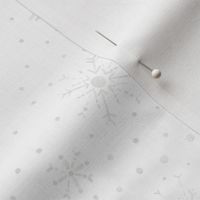 Snowflakes on White Background