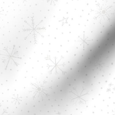 Snowflakes on White Background