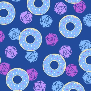Donuts n' d20s: Blues and Purples (Extra Large Scale)