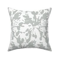 Dove Gray White Abstract Floral Jumbo