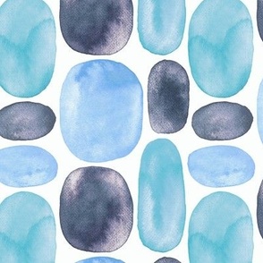 Watercolor Stones (blue)