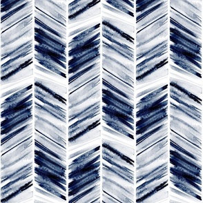 (large scale) watercolor feather - navy C21