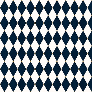 Navy-white Harlequin Diamonds 12"