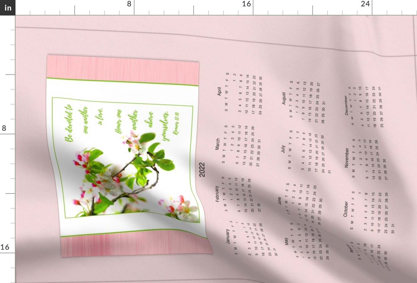 Devoted Scripture Apple Blossom Calendar
