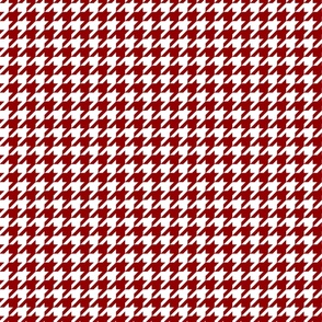 Large Scale Houndstooth Red and White