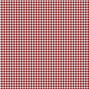 Medium Scale Houndstooth Red and White