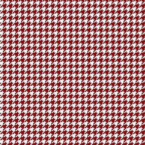 Small Scale Houndstooth Red and White