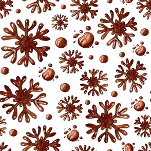 Large Scale Chocolate Winter Snowflakes 