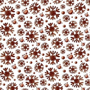 Medium Scale Chocolate Winter Snowflakes 