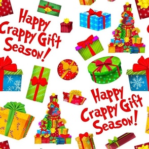 Large Scale Happy Crappy Gift Season Funny Sarcastic Christmas Holiday Humor