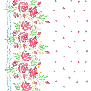 A Modish blushing rose border (if image doesn't appear, click on yard then smaller sizes)