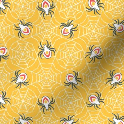 Spider Web Deco- Yellow- Small Scale