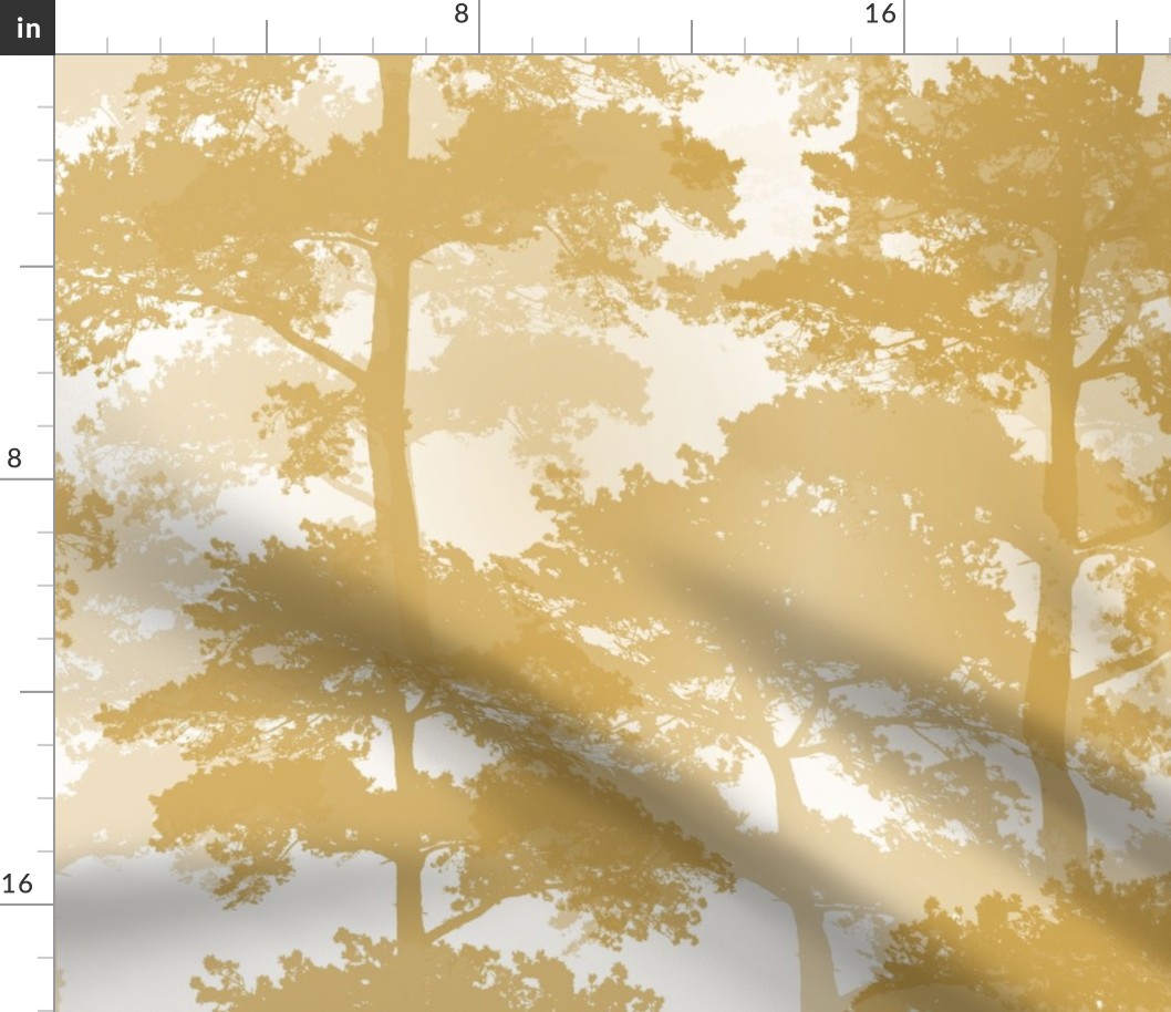 Abstract Landscape  tree gold