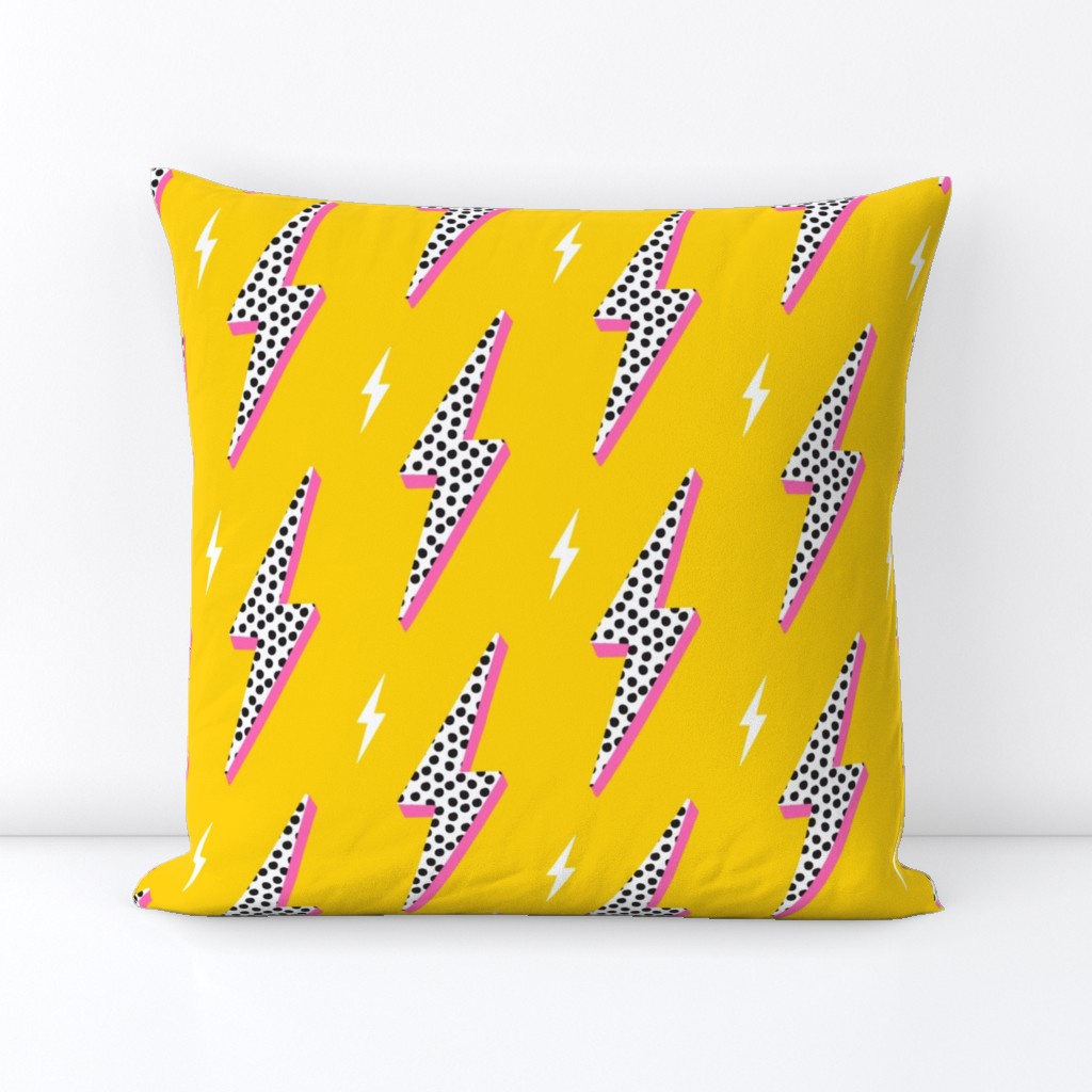 Lightning bolt in yellow color 