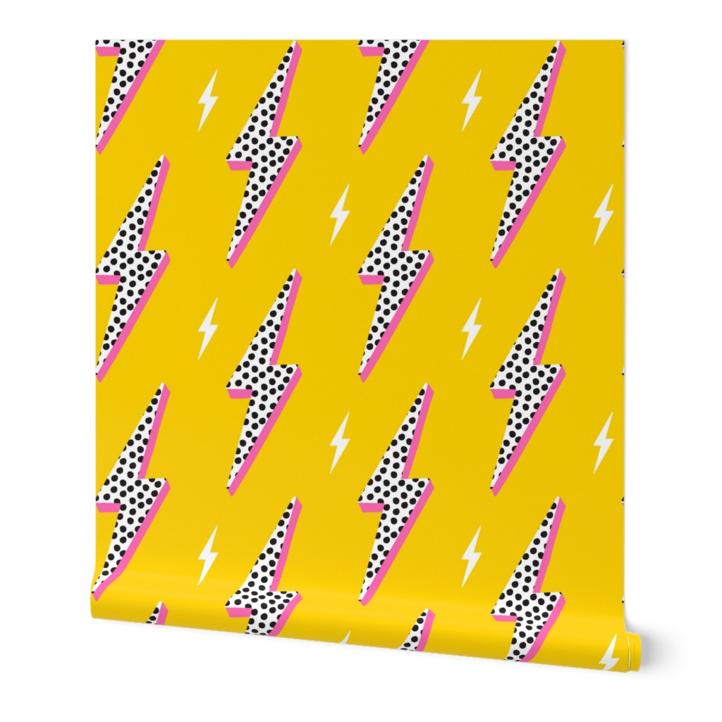 Lightning bolt in yellow color 