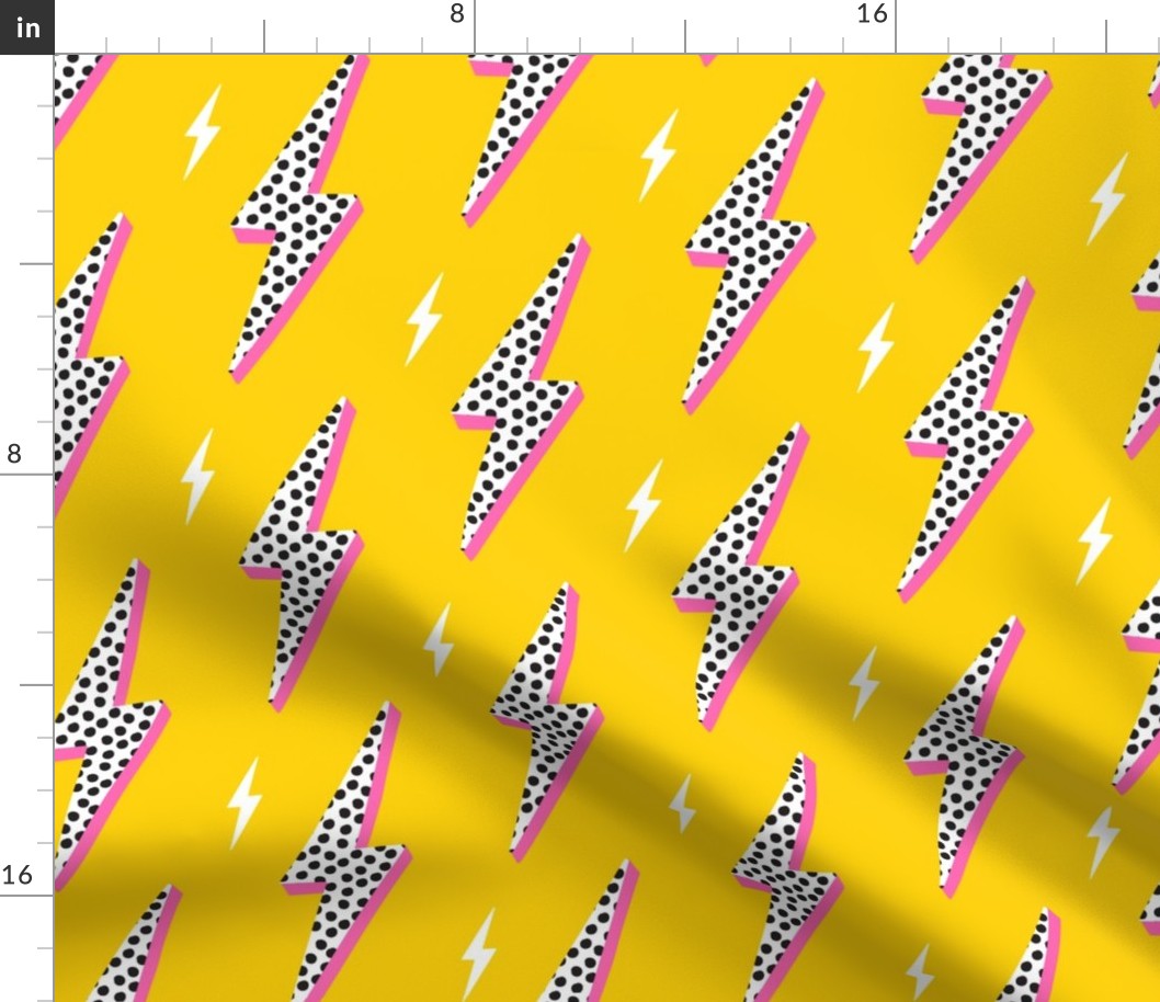 Lightning bolt in yellow color 