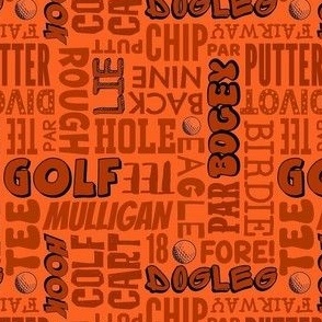 Medium Scale Golf Terms in Orange