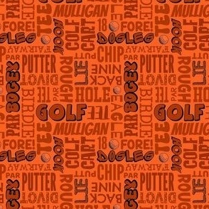 Small Scale Golf Terms in Orange