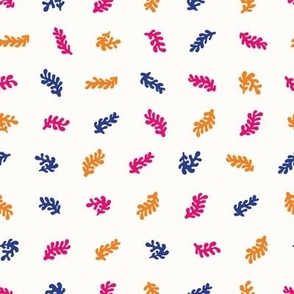 Abstract colorful leaves seamless pattern