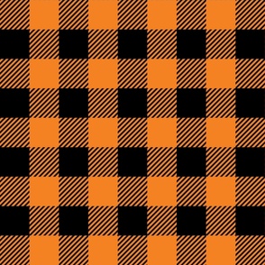 Orange And Black Check - Medium (Halloween Collection)