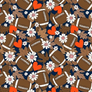 Football Fall and Florals Broncos - large scale