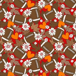 Football Fall and Florals TB Buccaneers - large scaLE