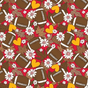 Football Fall and Florals KC Chiefs - large scale