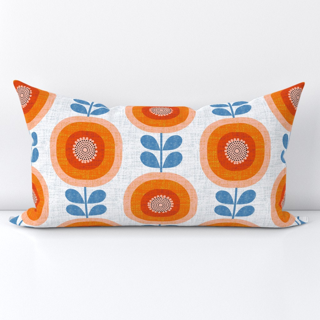 midcentury sunflowers-orange