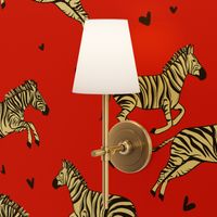 Zebra love safari pattern red