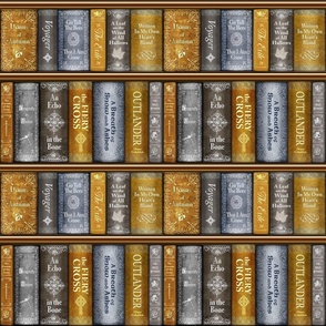 Scottish Bookshelf Gold & Grays-sm