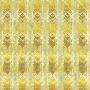 Geometric Deco Mist -- Gold, Yellow -- 