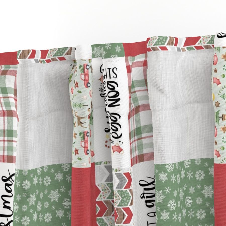 Christmas//Just a girl who loves Christmas//Cute - Wholecloth Cheater Quilt - Rotated