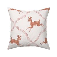 Leaping Fawn Trellis soft pink