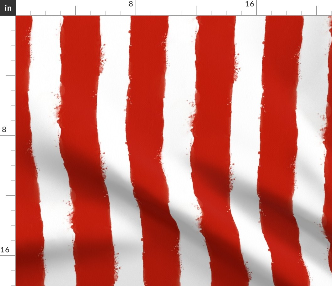 Red and white sideshow stripes