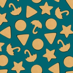 Squid game sugar shapes turquoise