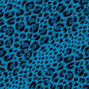 Luxury leopard skin Blue