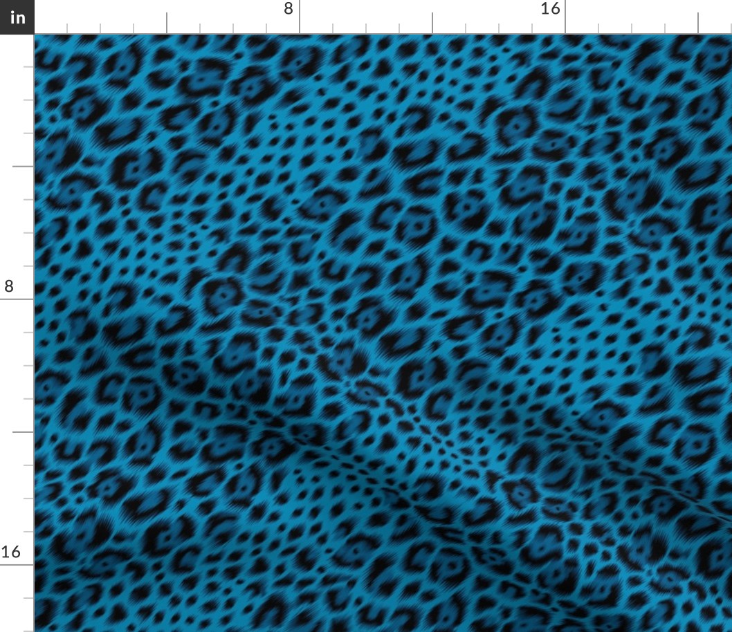 Luxury leopard skin Blue