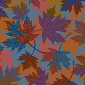 Coulourful Autumn Leaves (medium size)