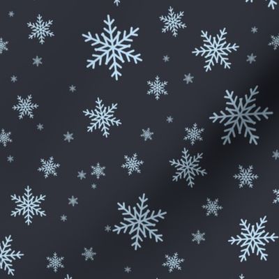 snowflakes black